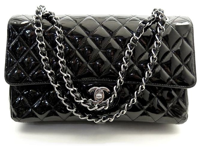 SAC A MAIN CHANEL CLASSIQUE 11.12 MEDIUM TIMELESS CUIR MATELASSE NOIR BAG