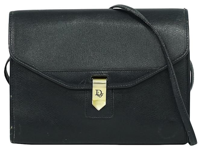 Dior Black Leather  ref.1942778