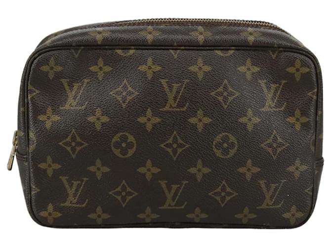 Pochete de Maquiagem Louis Vuitton Marrom Lona  ref.1942932