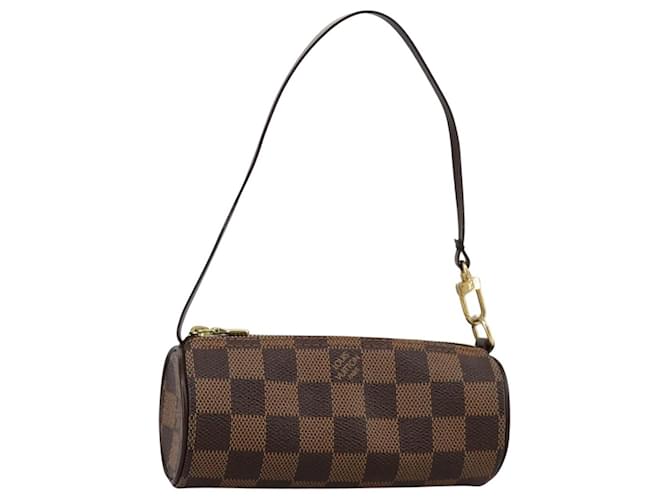 LOUIS VUITTON Damier Ebene Papillon Pouch LV Auth yk16185  ref.1943263