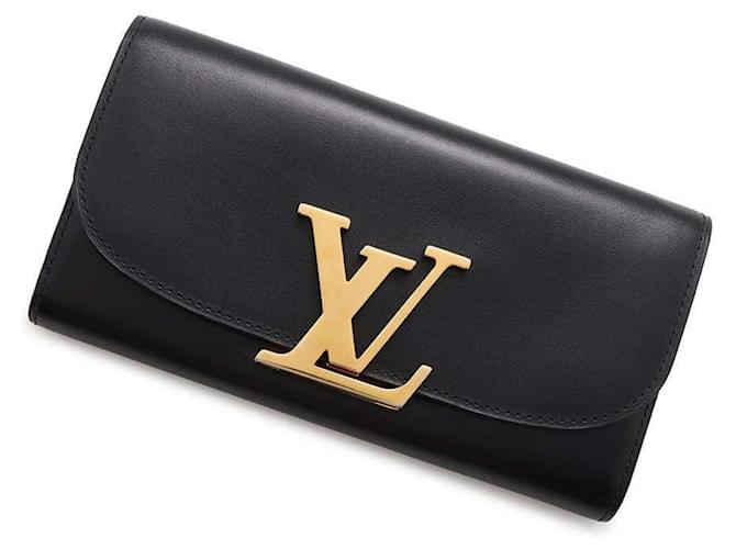 Louis Vuitton Long Wallet Parnassus Portefeuille Vivienne M58171 Black Leather  ref.1943628