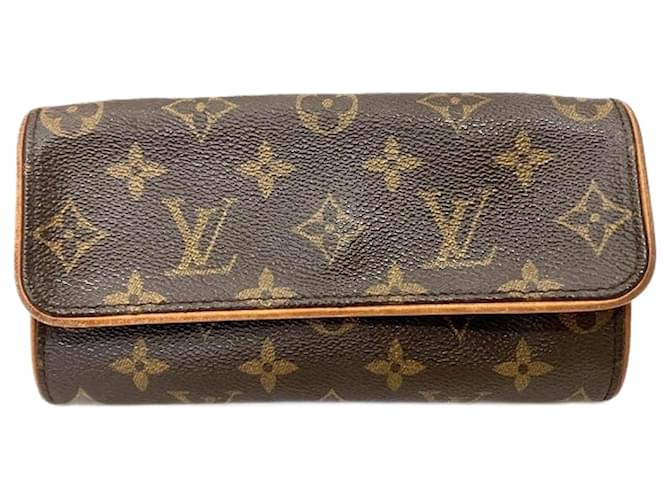 Louis Vuitton Gêmeo Marrom Lona  ref.1943866