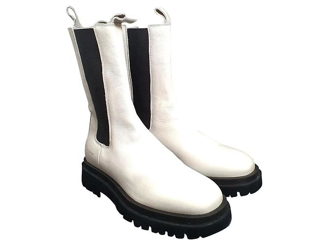 Autre Marque Copenhagen Studios Ankle Boots White Leather Size 39