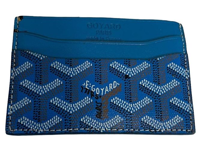 Goyard Blue Monogram Saint Sulpice Cardholder