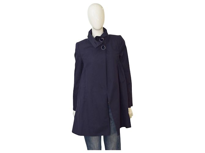 Stella Mc Cartney Chaqueta Stella McCartney de algodón azul corte A-line