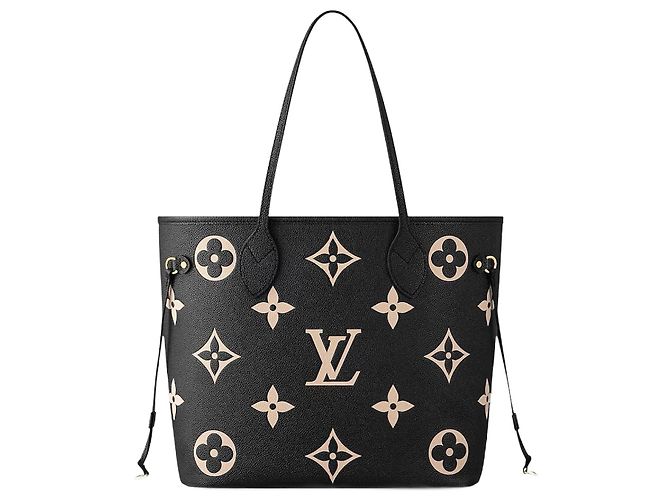 Louis Vuitton LV Neverfull empreinte bicolor Noir