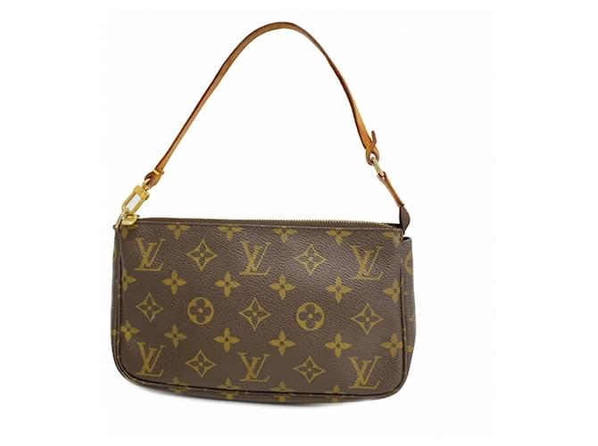 Pochette Accessoire Louis Vuitton Marrom Lona  ref.1944843
