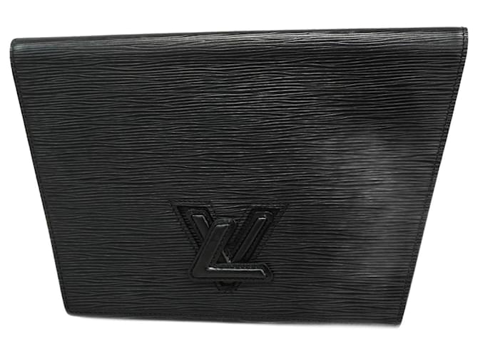 Louis Vuitton Trapézio Preto Couro  ref.1945166