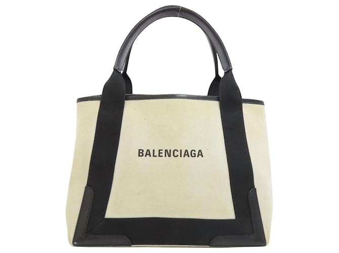 Balenciaga Navy Cabas White Cloth  ref.1945380