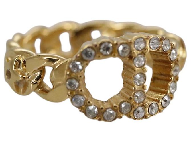 Christian Dior Ring Metall Gold Auth yk16507 Golden