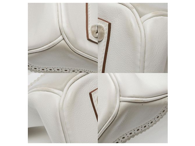 Hermès HERMES Birkin 35 Bag in White Leather - 102371