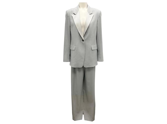 Autre Marque Saint Art Light Grey Jacket and Pants Two-Piece Suit Set Polyester  ref.1945902