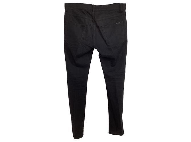 Jeans slim-fit Saint Laurent em denim de algodão preto