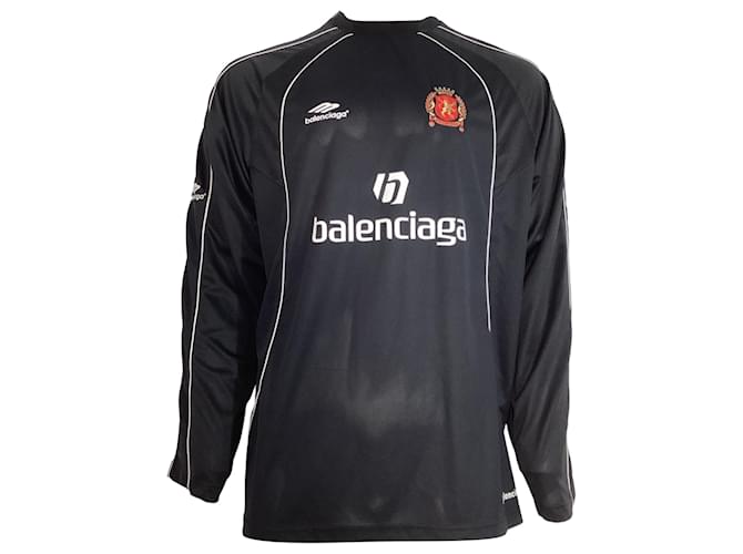 トップス BALENCIAGA  Paris Soccer Long Sleeve T Balenciaga balenciaga long sleeve soccer paris jersey | Grailed