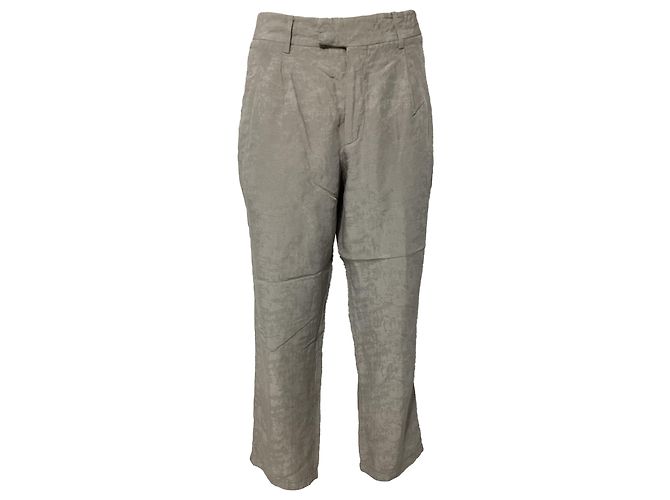 Pantalones cropped Giorgio Armani en algodón gris