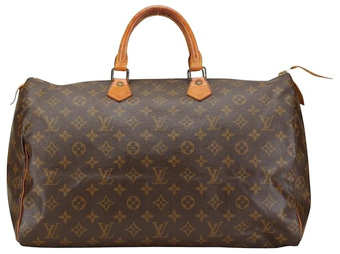 Louis Vuitton Speedy 40 Brown Cloth  ref.1947226