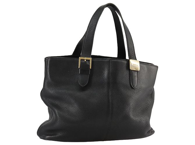 Autre Marque Borsa a mano Burberrys in pelle nera e oro Auth bs20817 Nero D'oro