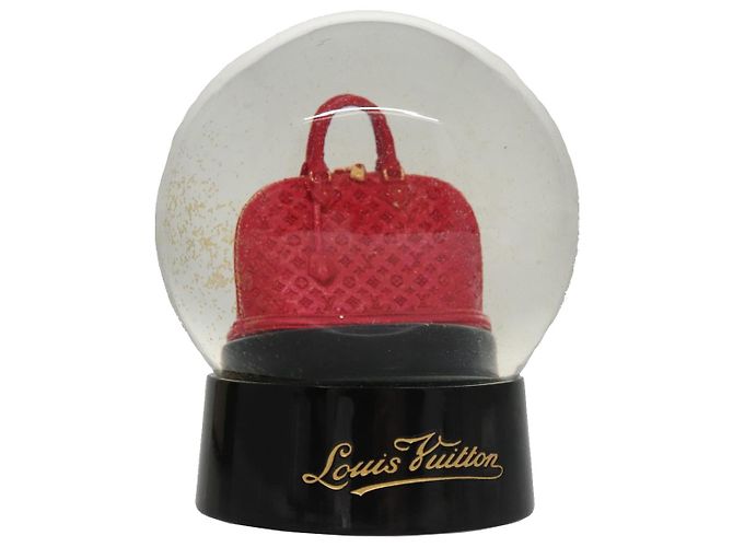 LOUIS VUITTON Globo de Neve Alma VIP Edição Limitada Clara Vermelha LV Auth 107310 Vermelho