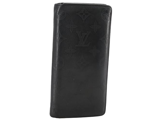 LOUIS VUITTON Monogram Shadow Portefeuille Brazza Wallet M62900 LV Auth am7512 Black  ref.1947990