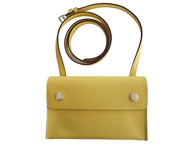 Hermès Borsa HERMESNAP Laccata Giallo