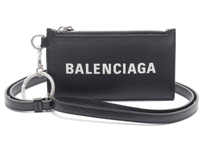 Everyday Balenciaga Black Leather Coin Purse  ref.1948534