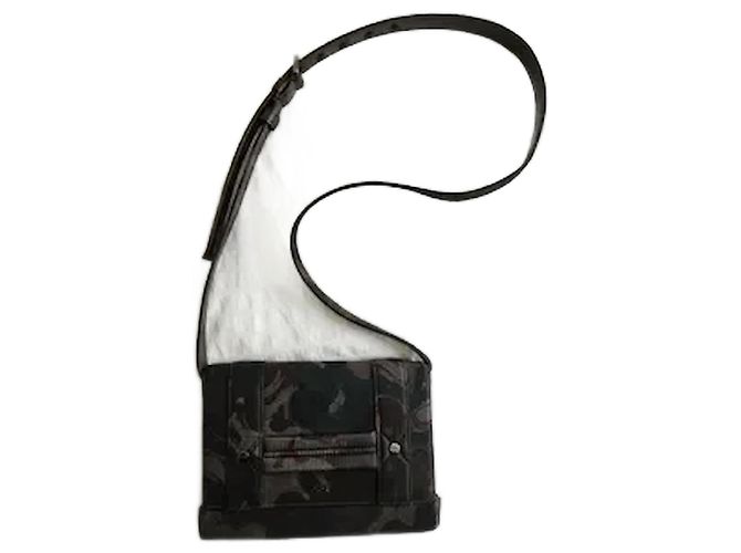 Borsa Dior x Peter Doig in cotone kaki Cachi