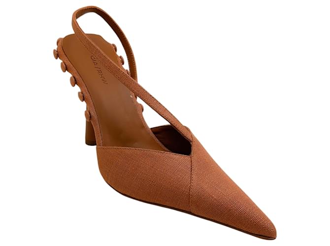 Autre Marque GIA / RHW Caramel Rosie Sandals Brown Cloth  ref.1949005