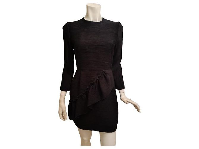 Sandro, vestido de espigas negro, talla 36, en muy buen estado