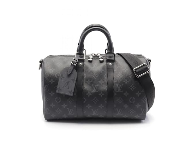 Louis Vuitton Keepall Bandouliere 35 Monogram Eclipse Handbag Brown Black Cloth  ref.1949289