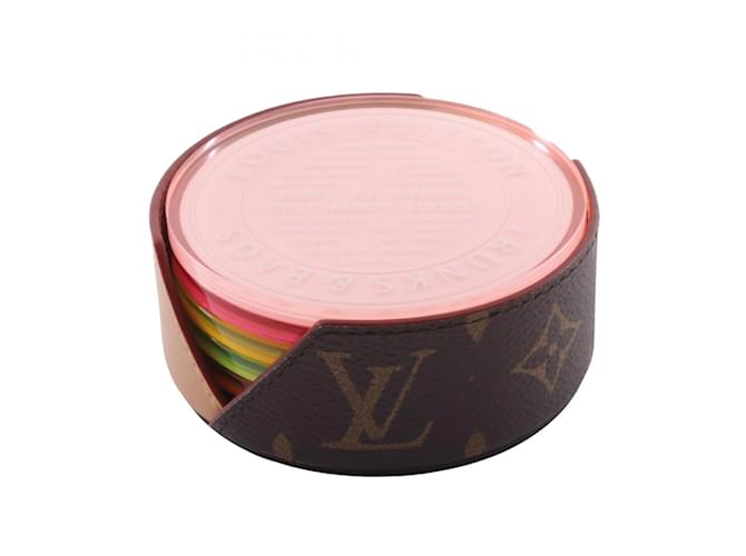 Louis Vuitton Coaster Monogram Coated Canvas Multiple colors Plastic  ref.1949455