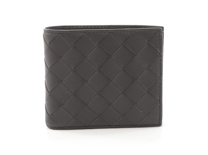 Bottega Veneta Intrecciato Bi-fold Wallet Black Leather  ref.1949554