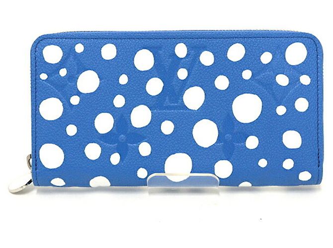Cartera Zippy Infinity Dot Azul Blanco LV×YK de Louis Vuitton