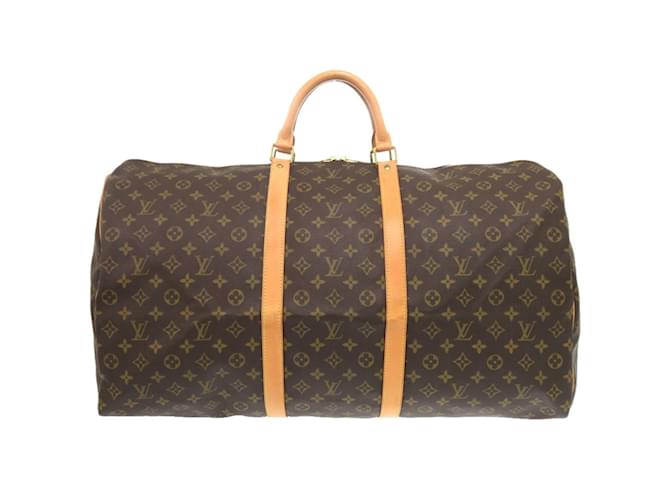 Louis Vuitton Keepall 60 Monogram M41422 Boston Bag Brown Patent leather  ref.1949672