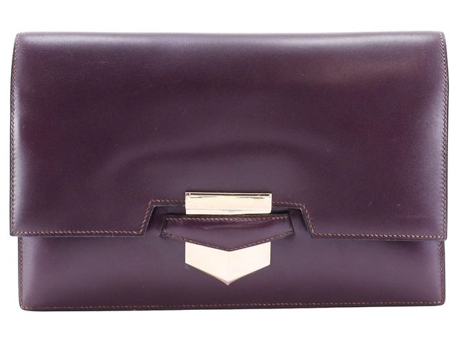 Clutch em couro Box Bordeaux da Hermès