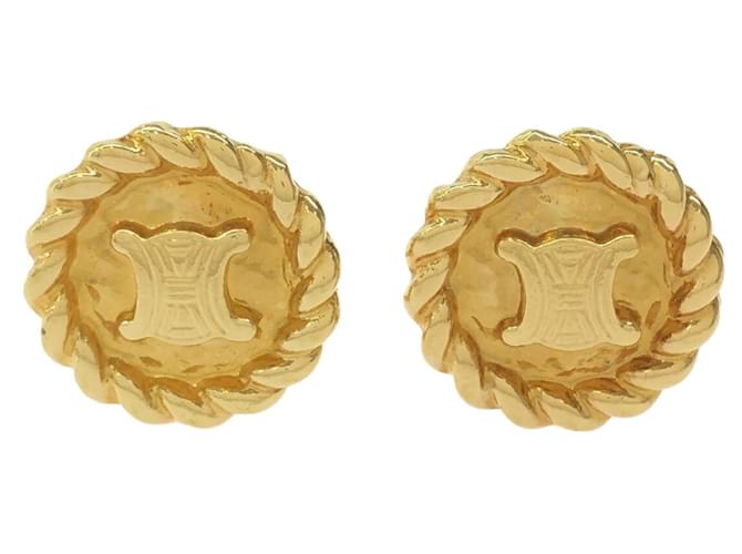 Céline Celine Gold Clip Earrings Golden  ref.1949762