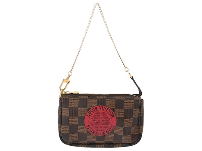 Pochette Acessórios T&B Damier Louis Vuitton Marrom Damier ebene Lona  ref.1949840