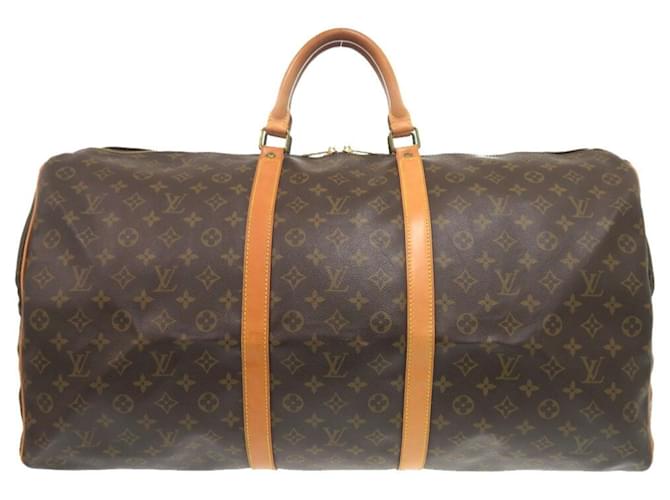 Louis Vuitton Keepall 60 Monogram M41422 Boston Bag Brown Patent leather  ref.1949879
