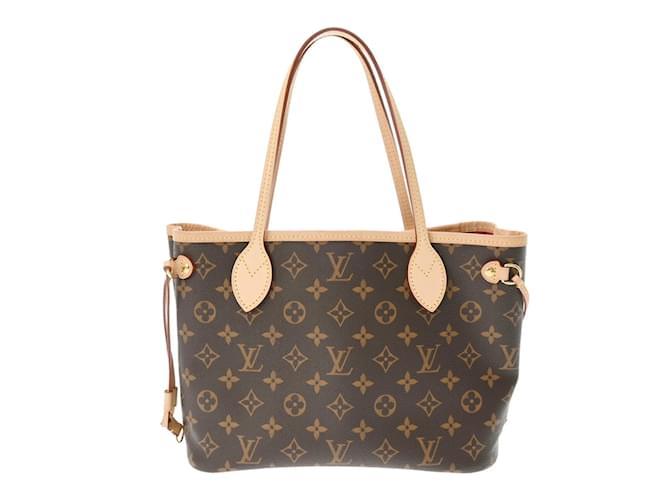 Bolsa Louis Vuitton Monogram Neverfull PM Marrom Rosa Monograma Couro envernizado  ref.1950130