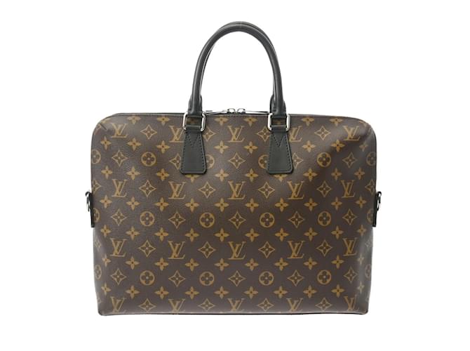 Louis Vuitton Monogram Macassar Shoulder Bag Brown Black Patent leather  ref.1950146