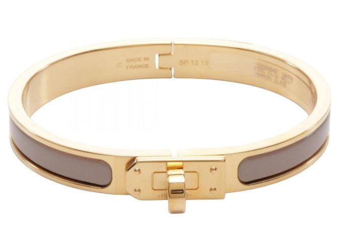 Hermès Hermes Mini Click Kelly Bangle Gold Enamel Golden