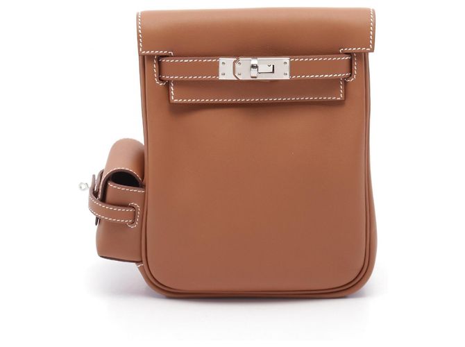 Hermès Hermes Kelly Jump Leather Backpack Brown