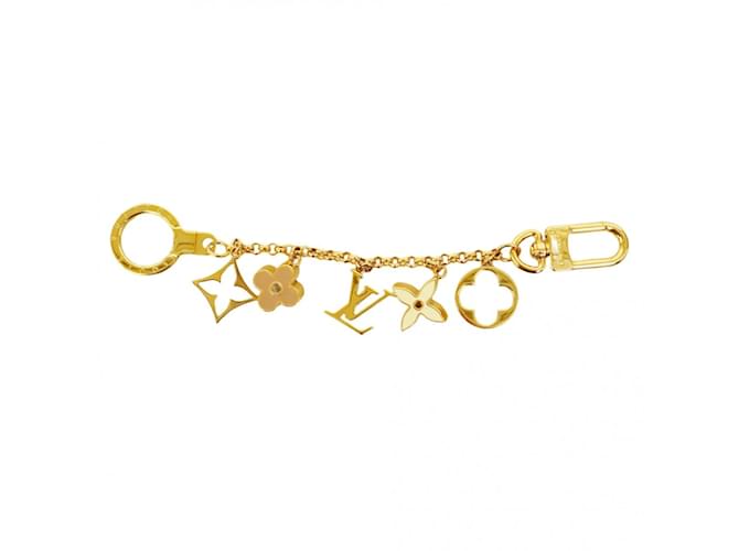Louis Vuitton Keychain Bag Charm Chain Fleur de Monogram Golden  ref.1952575