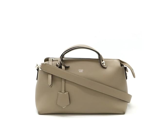 Fendi By The Way Medium Handbag Grey Leather  ref.1953108