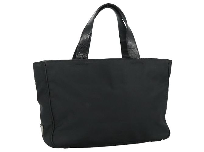 PRADA Bolso de mano de nailon negro Auth bs21031