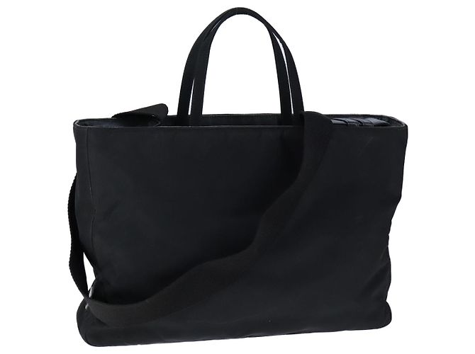 PRADA Handtasche Nylon 2-Wege Schwarz Auth bs21184