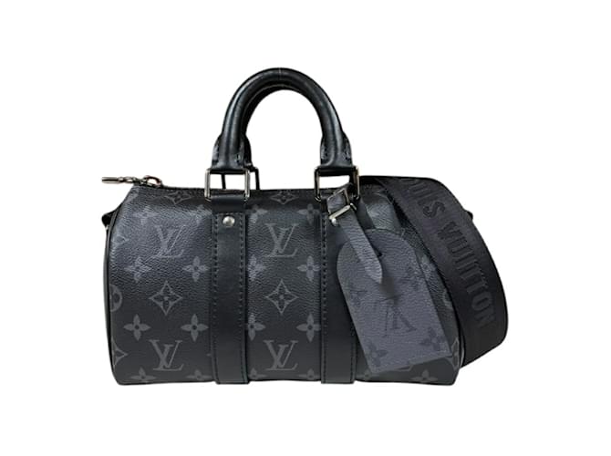Louis Vuitton Keepall Bandouliere 25 Monogram Eclipse Shoulder Bag Brown Black Cloth  ref.1953799