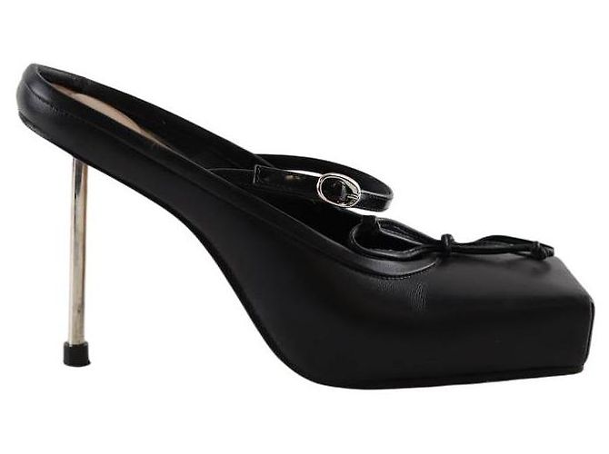 Jacquemus Schwarze Lederabsätze