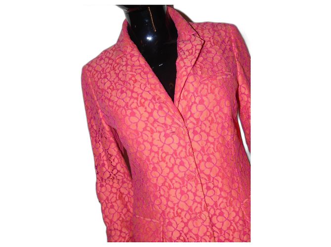 Chaqueta de encaje John Galliano Naranja Rosa