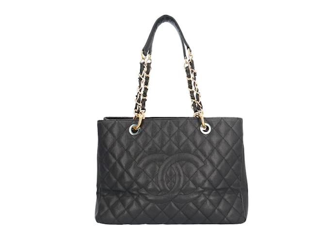 Timeless Chanel GST Tote Matelasse Shoulder Bag Black Leather  ref.1954328