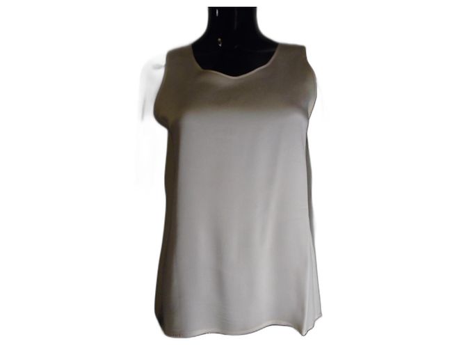 Top de seda Chanel creme Cru